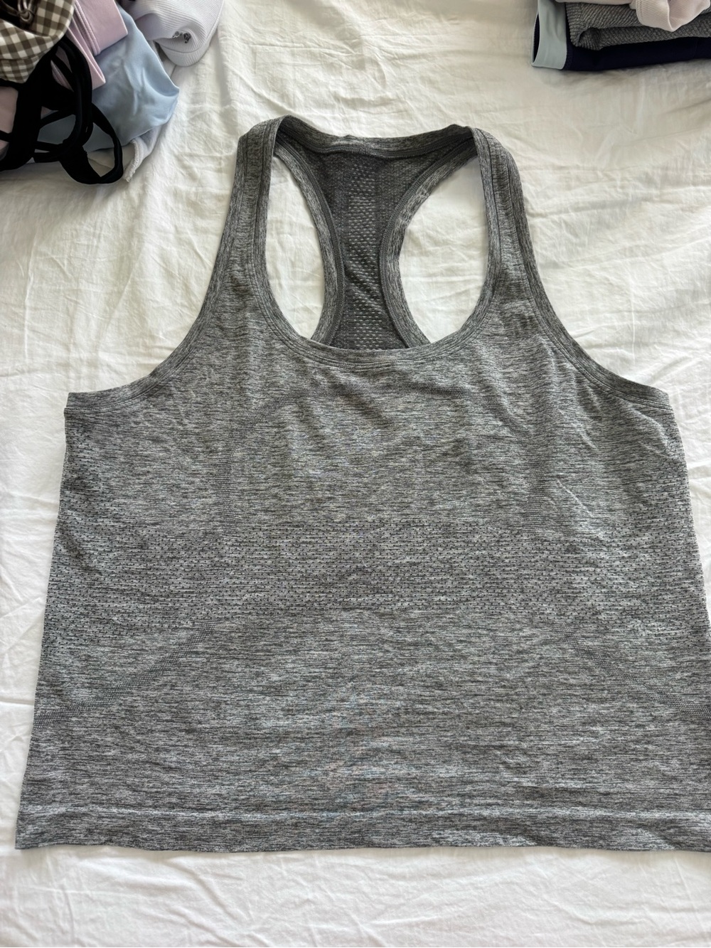 lululemon athletica Gray Racerback Tank Top